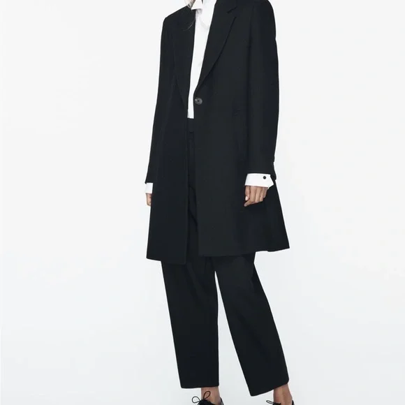 Zara black coat size xs - Picture 4 of 10